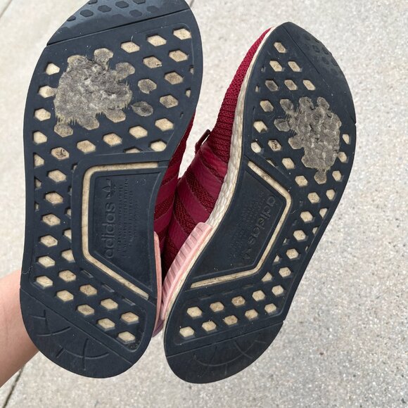 Adidas NMD R1 Collegiate Burgundy Runners Women’s Athletic Sneakers blokecore - Picture 12 of 14